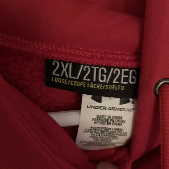 Under Armour Men's Hoodie Red - Team Nunavut - XXL 2XL - Picture 2 of 5